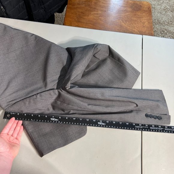 CALVIN KLEIN Blazer Jacket Sports Coat Men 38R Gray Check 100% Wool Professional - Picture 16 of 16